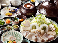 クエちり鍋コース　※クエうす造り付