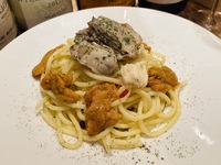 牡蠣とウニと山ワサビのペペロンチーノ