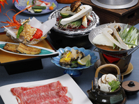 神戸牛・松茸・伊勢海老・あわび特別懐石　9月