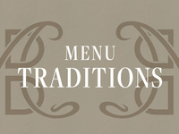 [Dinner] MENU TRADITIONS （ワゴンなし）