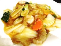 海鮮と季節野菜のあんかけ焼きそば