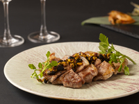 平日限定選べる1ドリンク付【接待×会食】彩～irodori～ランチ小会席　刺身や岩中豚の鉄板焼きなど6皿