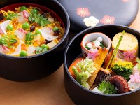 彩豊かなおすすめランチ「お昼の川梅」