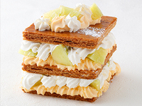 [Production (finishing) begins between 14:00 and 15:00] Millefeuille Melon (using Elsol) Chantilly (13cm square)