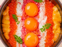 【USHIMITSU NISHIAZABU Instagram限定コース】¥20,000-(消費税込、サービス料込、ドリンク代込み) USHIMITSU NISHIAZABUの公式Instagramを日頃よりフォローしてくださっている皆様に感謝を込めて『和牛の雲丹ユッケドッグ　～淡雪塩～』『厳選ヒレのブリオッシュカツサンド』さらには、『究極うしみつ飯　〜雲丹・いくら・蟹・和牛〜』もお召し上がりいただける、飲み放題コースをご提供いたします。期間限定8月31日迄。