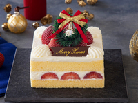【デリバリー専用メニュー】クリスマス ストロベリースクエア　4号（約12cm）