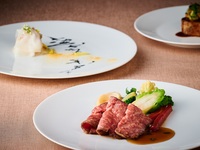 【個室確約  七五三のお祝いに】洋会席全６品-RIKYU-　紅富士サーモンマリネや深谷ネギのパイ包みスープ、真鯛のポワレや国産牛ロース肉のロティの贅沢コース