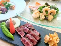 [Luxury lunch course] 8 dishes including branded Wagyu fillet steak and garlic rice