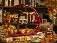 [特典付]【和洋中のスイーツ】茶葉交換ができる本のあるアフタヌーンティー＋選べる乾杯ドリンク＆プチギフト（土日祝個室）