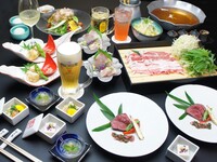 【納涼会コース】「百合　Yuri」～常陸牛と黒豚・秀麗豚食べ比べ　夏の贅沢尽くし～　　7/1～8/31