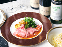 ★平日限定★「ローストビーフ」ランチ4品コース＋飲み放題(時間無制限)プラン