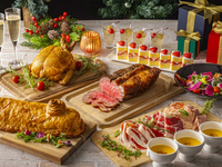 Christmas Dinner Buffet ★All-You-Can-Drink★ ~Roast beef and chicken roast, along with photogenic sweets~
