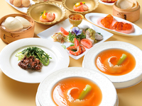 【午餐】东山套餐 4种凉菜、北京烤鸭、迷你鱼翅汤、近江牛等7道菜