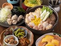 【乾杯ドリンク付】濃厚鶏白湯の日南鶏鍋から鶏つくね豆乳キムチ鍋に【90分制】4500円(税込)