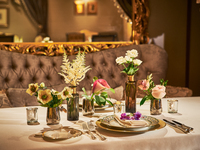 ★IBJ会員様限定★（マントンコース）乾杯酒付き！テーブル装花アレンジ×ホールケーキで記念日のお祝いする豪華ディナーコース