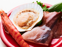 海鮮セット（ホタテ1ケ/海老1尾/カットイカ1枚/50g）