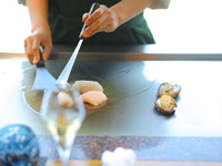 海鮮と国産牛サーロインのコース