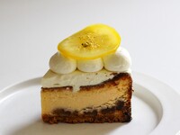 White chocolate and lemon baked cheesecake