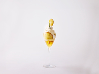 【夜パフェ】りんごとキャラメルのパフェ