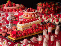 ※【事前決済】スパークリングワイン等フリーフロー付き 『苺ジャーニー at CAFE TOSCA』+ディナーブッフェ こだわり食材～冬～＜120分＞【2/12限定】