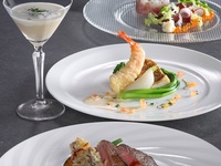 【ステーキディナーフルコース】牛フィレ肉と魚料理のダブルメイン+乾杯グラスシャンパン