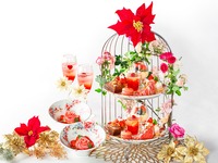 [Seasonal afternoon tea surrounded by flowers] Toast drink & free tea