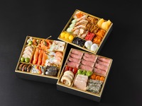「肉づくし＆和洋中三段おせち」　早期割引　【カード決済用】