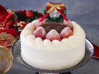 クリスマス ストロベリーショートケーキ（丸） 5号（直径 約15cm）