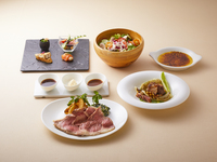 Roast beef dinner course