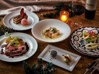 Christmas Dinner course with wine pairings at Private Room