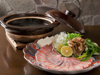 【鴨川納涼床席利用】金目鯛しゃぶしゃぶ鍋コース　全5品