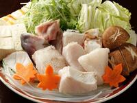 Xmas限定【クエちり鍋コース】天然「真クエ」を堪能！乾杯の「グラスシャンパン」付き！