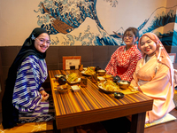 Kimono experience + Halal Wagyu sukiyaki set (120g Wagyu)