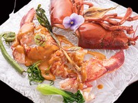 活けオマール海老のコース