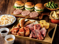 スパークリングワイン含む2時間飲み放題付！オリジナルハンバーガー作り体験やサイドディッシュも充実！開放感のあるテラスで海を眺めながら手ぶらで楽しめる♪【アメリカンBBQプラン】