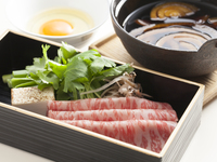Sukiyaki small pot set  12,000 yen (tax and service charge included)