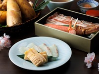 [Spring only] Sakura sea bream and bamboo shoots, snow crab, and carefully selected pork shabu-shabu course
