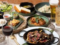 Recommended for drinking parties and welcoming/farewell parties | 8 dishes and 5 plates including "US beef skirt steak grilled on a hot plate x all-you-can-drink menu with over 60 drinks including beer (2 hours on Fridays, Saturdays, and the day before holidays)"