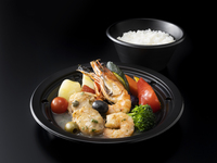 【テイクアウト】帆立貝と海老のソテー〈ライス付き〉