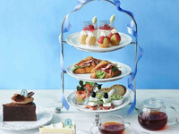 Blue Afternoon Tea + Free Drinks & Cafe + Choice of Cut Cake