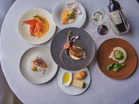 【Dîner B】メインディッシュ国産牛フルコース新鮮野菜ワゴン付き 全8品　ディナー