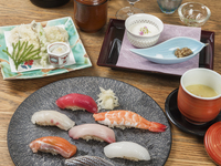 [Edomae Sushi and Hot Pot Lunch] "5 pieces of Edomae Sushi" & "Japanese Black Beef and Yellowtail Golden Soup Hot Pot" Weekday special price 2,500 yen