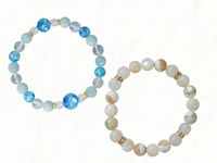 Making bracelets using natural stones (round stones)