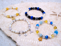 Making bracelets using natural stones (round stones)