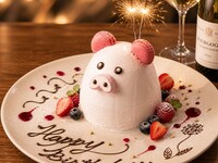 【特製ケーキで盛大にお祝い】記念日や誕生日などに♪全11品　『2時間飲み放題付き』6,000円