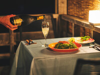 Course meal(prepared on the terrace)