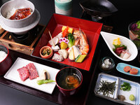 [Colorful meal] ~ Stone-grilled domestic sirloin, Hitsumabushi ~