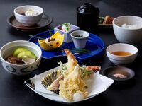 【窓際確約☆季節御膳】季節の天ぷら御膳 +乾杯グラススパークリングワイン