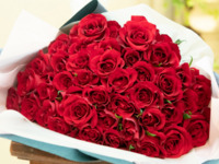【プロポーズ オプション】赤バラ40本の花束