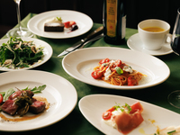 ディナー【ドリンクフリーフロー付！】パスタ、メインディッシュが選べる全6品のプリフィックスコース